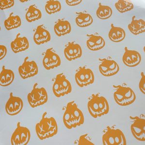 Halloween pumpkins orange vinyl die cut stickers