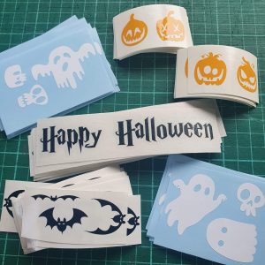 Happy halloween vinyl die cut stickers