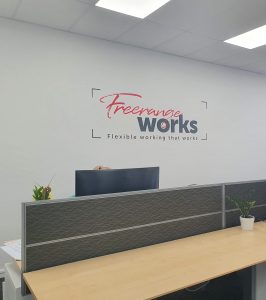 office wall sticker on white wall