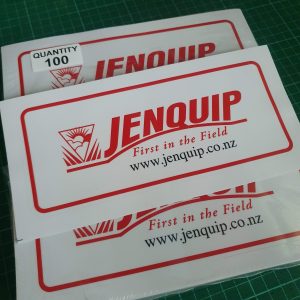 Jenquip bumper stickers