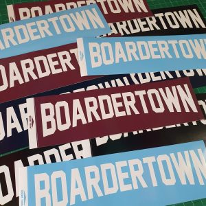boardertown bumper stickers skattered