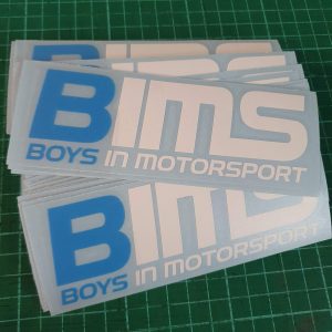 boys in motorsport two colour die cut sticker decals nz