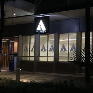 Alliance Light Box for building signage
