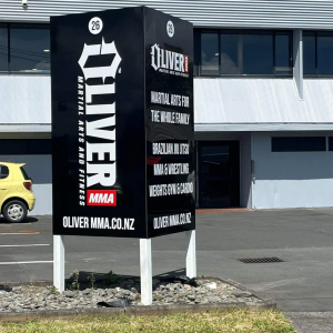 Oliver MMA Building Sign Roadside