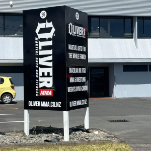 Oliver MMA Roadside Building Sign