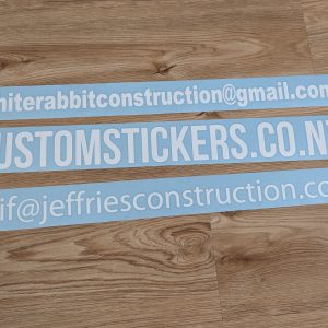 samples of web address stickers and decals