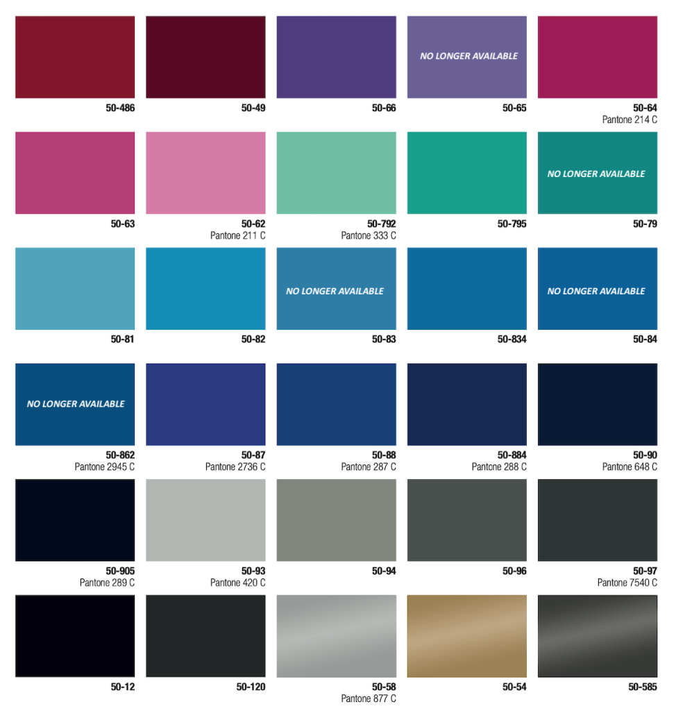 3m Scotchcal vinyl decal colour chart for die cut stickers and decals